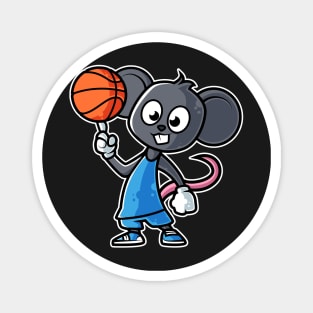 Mouse Basketball Game Day Funny Team Sports B-ball Rat graphic Magnet